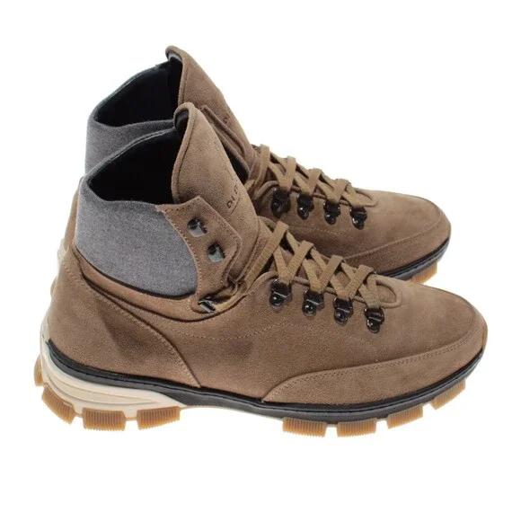 Di Bianco NWB Livigno Suede Hiking Boots Size 42.5 US 9.5 Fontanella Oslo Brown